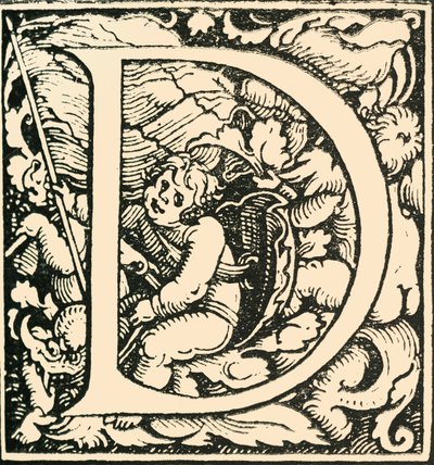 D - Ett alfabet av Hans Weiditz, c1520-1521, 1908. av Hans Weiditz