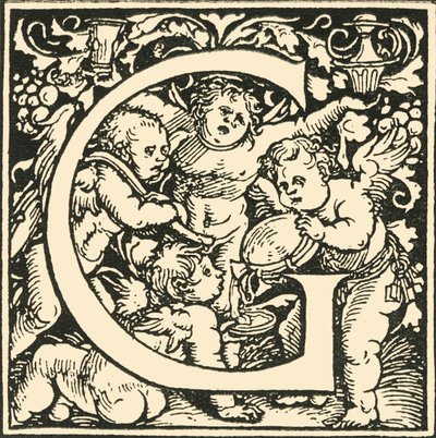 G - Ett alfabet av Hans Weiditz, c1520-1521, 1908. av Hans Weiditz