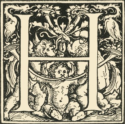 H - An Alphabet av Hans Weiditz, c1520-1521, 1908. av Hans Weiditz