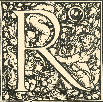 R - An Alphabet av Hans Weiditz, c1520-1521, 1908. av Hans Weiditz