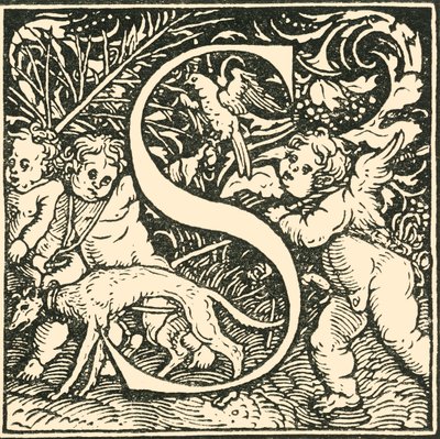 S - Ett alfabet av Hans Weiditz, c1520-1521, 1908. av Hans Weiditz