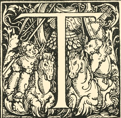 T - An Alphabet av Hans Weiditz, c1520-1521, 1908. av Hans Weiditz