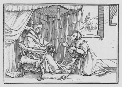 Abishag Cherisheth David, 1 Kungaboken I, 3 av Hans after Holbein the Younger