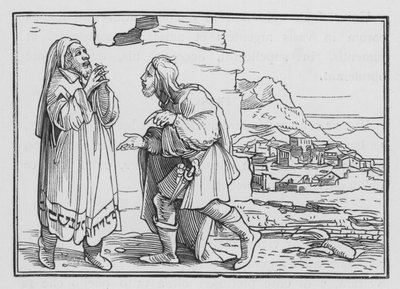 Nehemja sörjer, fastar och ber, Nehemja I, 3 av Hans after Holbein the Younger