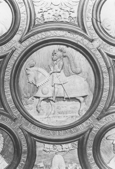 Ferdinand I av Habsburg (trä) av Hans, the younger Kels