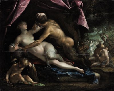 Pan och Selene av Hans von Aachen