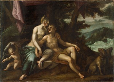 Venus och Adonis av Hans von Aachen