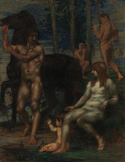 Hästskötare och nymf av Hans von Marées