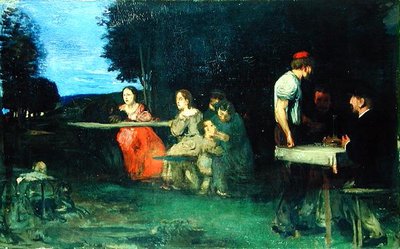En romersk scen, 1871 av Hans von Marées