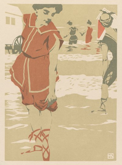 Badgäster, c. 1900. av Hans von Newmann