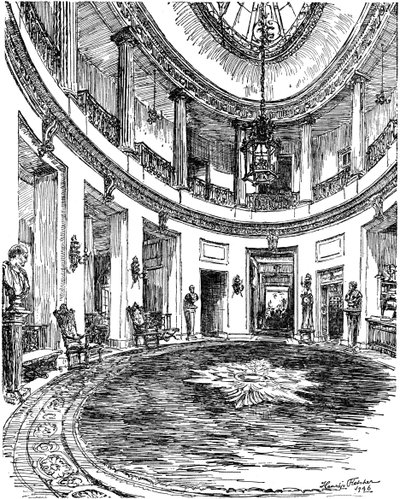 Entréhallen till RAC-klubbhuset, Pall Mall, London, 1946 av Hanslip Fletcher