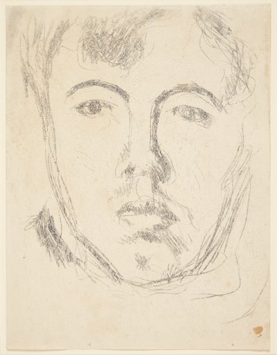 Självporträtt. Head en face av Harald Giersing