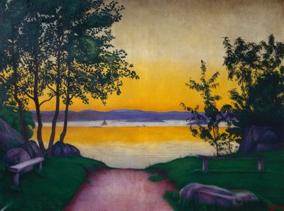 Kvällsstämning, Viksfjorden av Harald Oscar Sohlberg