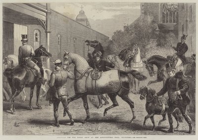 Ankomster till Horse Show i Agricultural Hall, Islington av Harden Sidney Melville