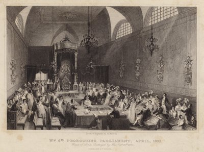 Kung William IV prorogerande parlament, april 1831 av Harden Sidney Melville