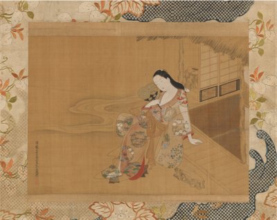 Kurtisan njuter av en sval sommarkväll, 1741. av Haritsu Ogawa