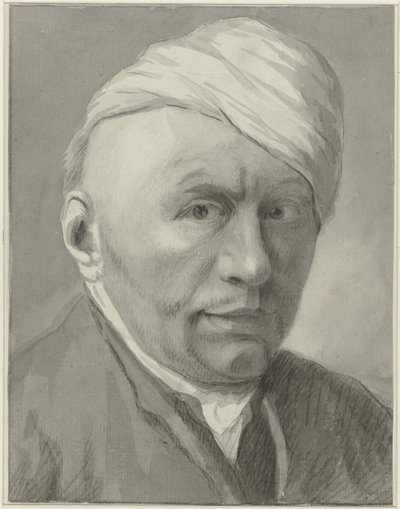 Självporträtt av ritaren Harmanus van Tuylen, med hatt på av Harmanus Tuylen