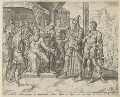 Hemor och Sikem ber Jakob om Dinas hand Dina och Sikems historia (serietitel) av Harmen Jansz Muller