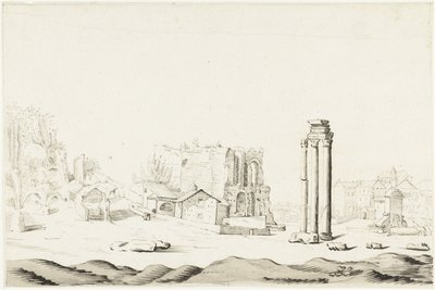 Ruinerna av Campo Vaccino i Forum Romanum av Harmen ter Borch