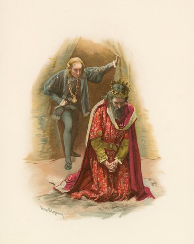Hamlet och kungen av Harold Copping