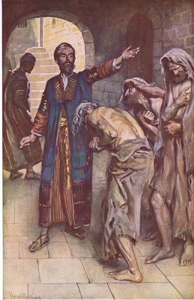 Jesaja och budbärarna, illustration från Pictures That Teach The Crown Series, 1920 av Harold Copping