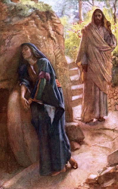 Maria Magdalena vid graven av Harold Copping
