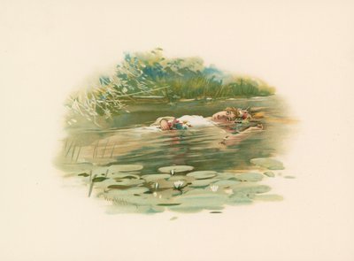 Ophelia, drunknade av Harold Copping