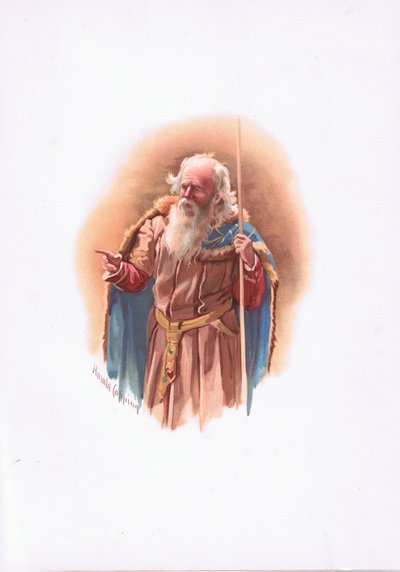 Polonius, illustration från Hamlet av Harold Copping