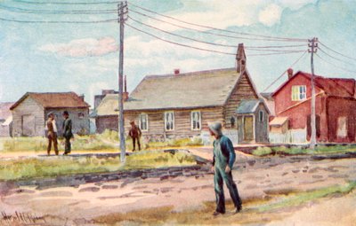 Log-Cabin Church, Lloydminster av Harold Copping