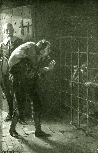 Mannen i järnburen (lito) av Harold Copping