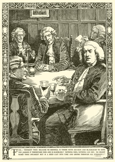 Dr Johnson i konversation (litho) av Harold Edward Hughes Nelson