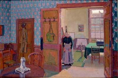 Interiör med Mrs Mounter, 1916-1917 av Harold Gilman