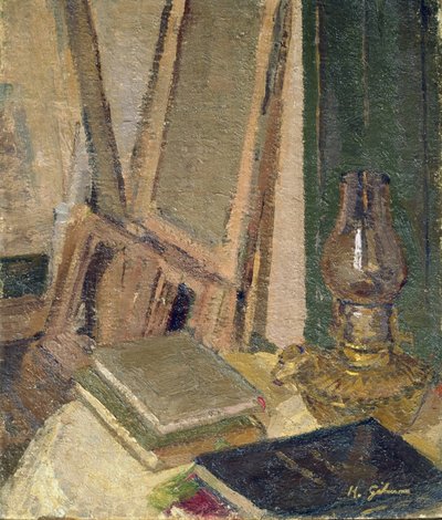 Studio interiör av Harold Gilman