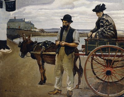 Man med en kvinna i en vagn av Harold Harvey