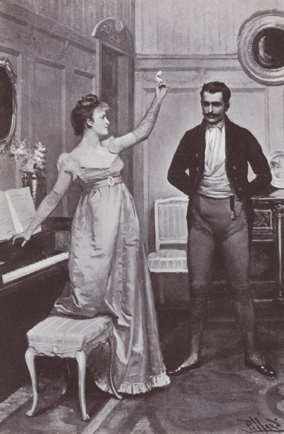 Illustration för Vanity Fair av William Makepeace Thackeray (litho) av Harold Hume Piffard