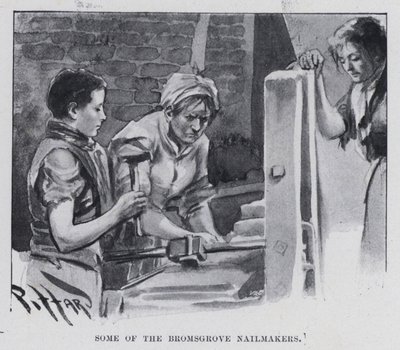 Några av Bromsgrove Nailmakers (s/v foto) av Harold Hume Piffard