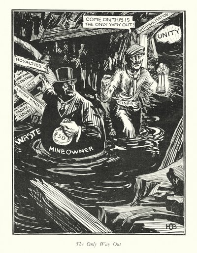 Den enda vägen ut (litografi) av Harold Outram Batho
