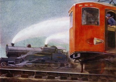 Ång- och elektriska lok på Storbritanniens järnvägar (färg litho) av Harold Robert Millar