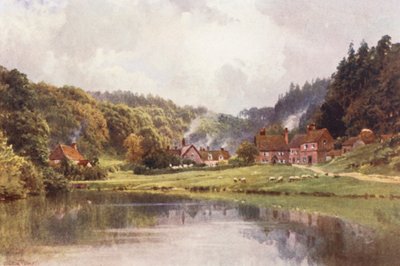 Friday Street, på väg till Leith Hill (färglitografi) av Harold Sutton Palmer