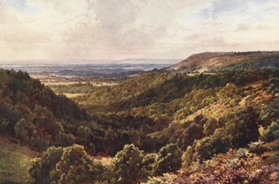 Från kullarna ovanför Peaslake, nära Gomshall (färglitografi) av Harold Sutton Palmer