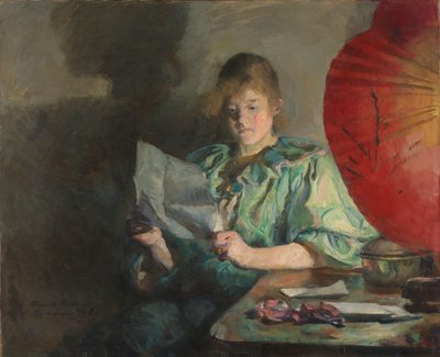 Kväll, interiör av Harriet Backer
