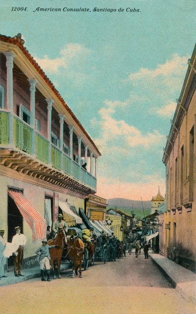 Amerikanska konsulatet, Santiago de Cuba, c1911 av Harris Bros and Co