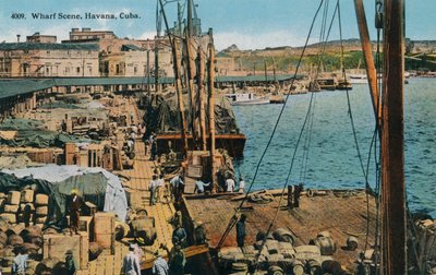 Wharf Scene, Havanna, Kuba, 1910 av Harris Bros and Co