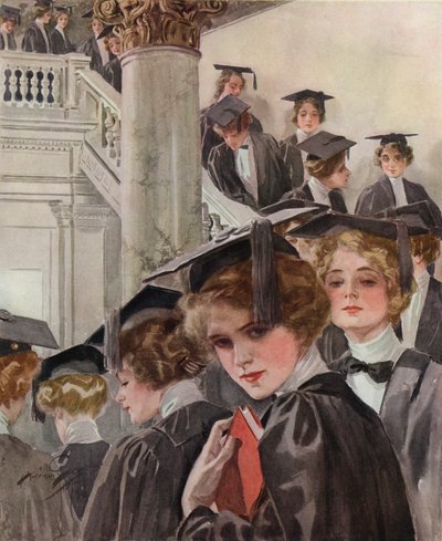 En liberal utbildning (färglitografi) av Harrison Fisher
