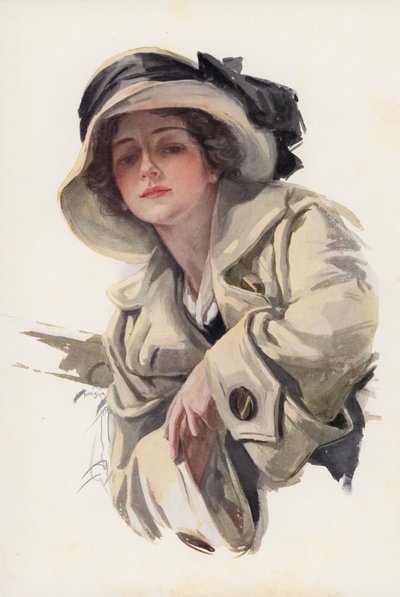 Ballade of Welcome (färglitografi) av Harrison Fisher