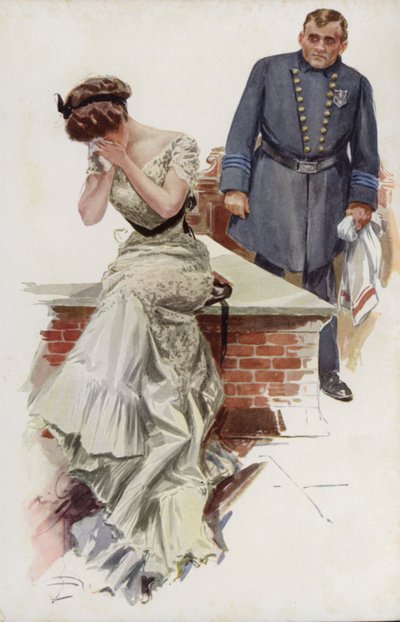 Illustration till When a Man Marries av Mary Roberts Rinehart (litho i färg) av Harrison Fisher