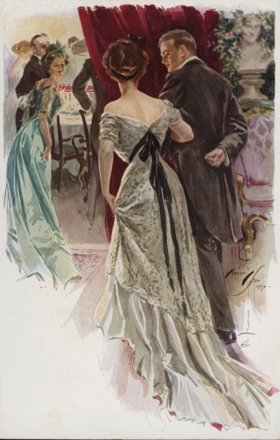 Illustration till When a Man Marries av Mary Roberts Rinehart (litho i färg) av Harrison Fisher