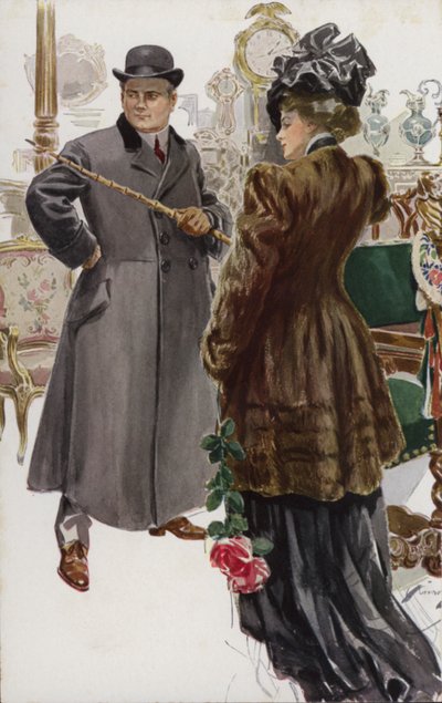 Illustration till When a Man Marries av Mary Roberts Rinehart av Harrison Fisher