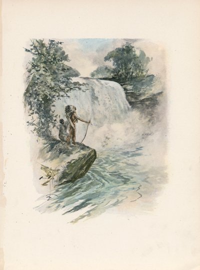 Longfellows sång om Hiawatha (färglitografi) av Harrison Fisher