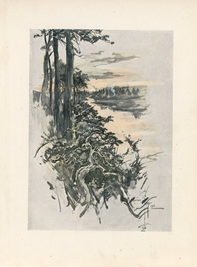 Longfellows sång om Hiawatha (färglitografi) av Harrison Fisher